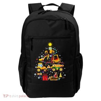 Funny Christmas Construction Vehicles Tree Backpack