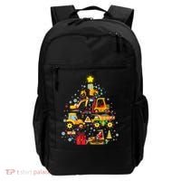 Funny Christmas Construction Vehicles Tree Backpack thumb 0