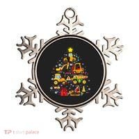 Funny Christmas Construction Vehicles Tree Ornament thumb 0