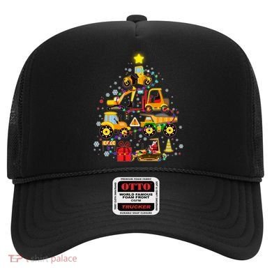 Funny Christmas Construction Vehicles Tree Hat