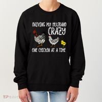 Funny Crazy Chicken Lady Gift For Fowl Animal Lover Gift Women's Sweatshirt thumb 0