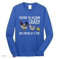 Funny Crazy Chicken Lady Gift For Fowl Animal Lover Gift Long Sleeve Shirt thumb 0