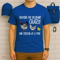 Funny Crazy Chicken Lady Gift For Fowl Animal Lover Gift T-Shirt thumb 6