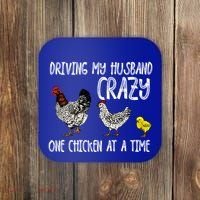 Funny Crazy Chicken Lady Gift For Fowl Animal Lover Gift Coaster thumb 0