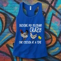 Funny Crazy Chicken Lady Gift For Fowl Animal Lover Gift Women's Tank Top thumb 3