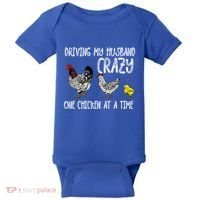 Funny Crazy Chicken Lady Gift For Fowl Animal Lover Gift Baby Bodysuit thumb 0