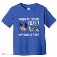Funny Crazy Chicken Lady Gift For Fowl Animal Lover Gift Toddler T-Shirt thumb 0