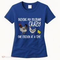 Funny Crazy Chicken Lady Gift For Fowl Animal Lover Gift Women's T-Shirt thumb 0
