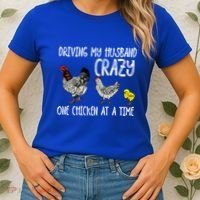 Funny Crazy Chicken Lady Gift For Fowl Animal Lover Gift Women's T-Shirt thumb 2