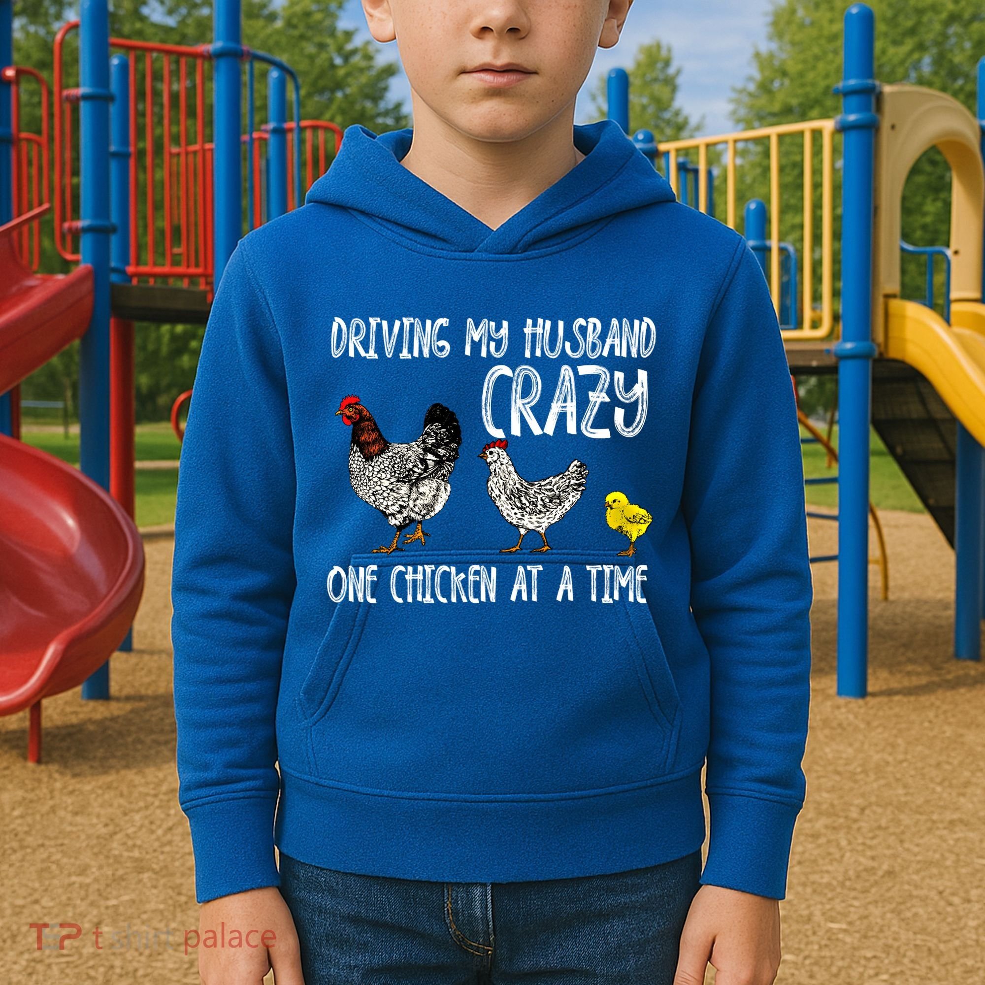 Funny Crazy Chicken Lady Gift For Fowl Animal Lover Gift Kids Hoodie