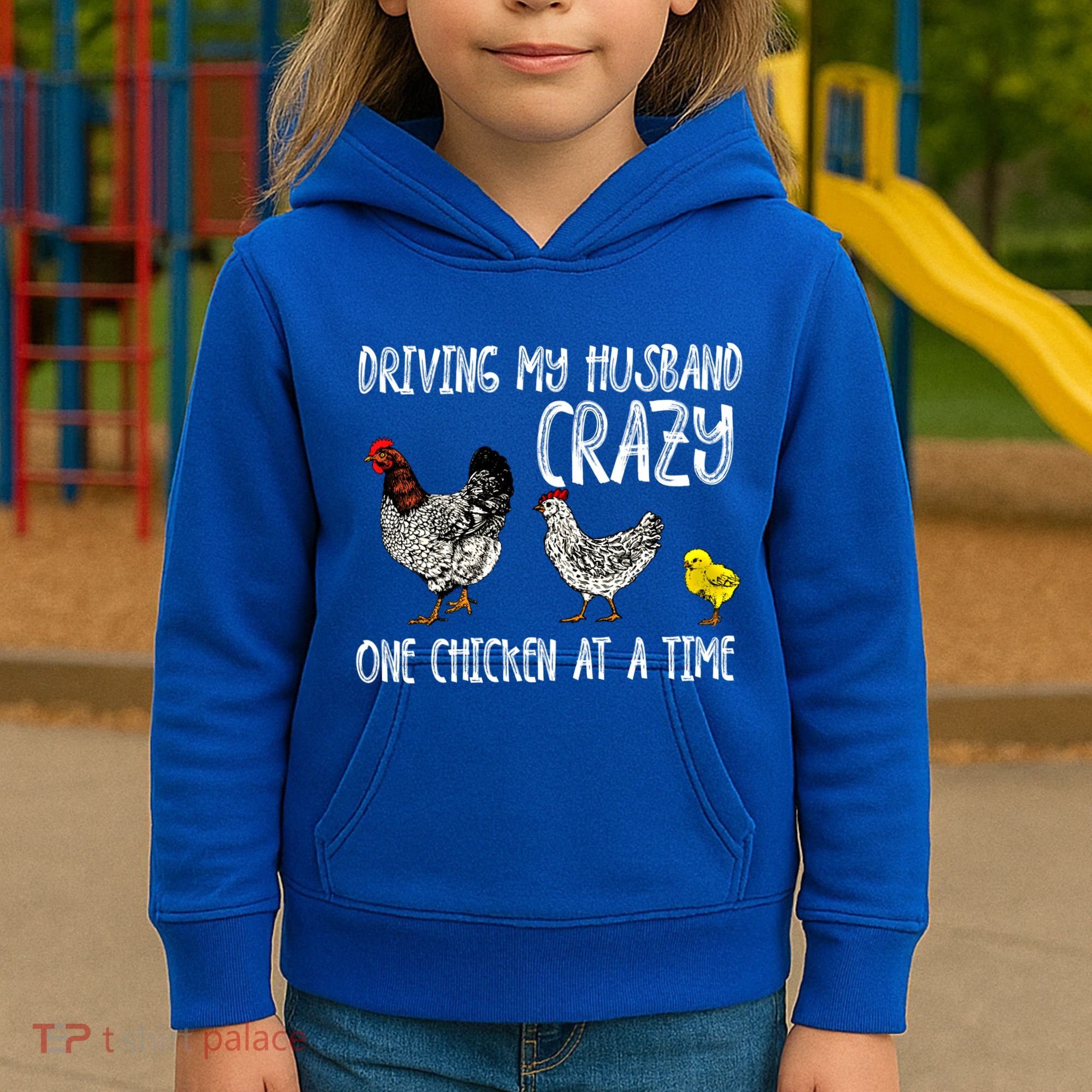 Funny Crazy Chicken Lady Gift For Fowl Animal Lover Gift Kids Hoodie