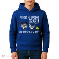 Funny Crazy Chicken Lady Gift For Fowl Animal Lover Gift Kids Hoodie thumb 4