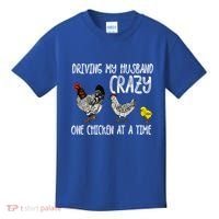 Funny Crazy Chicken Lady Gift For Fowl Animal Lover Gift Kids T-Shirt thumb 0