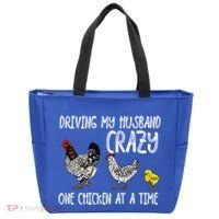 Funny Crazy Chicken Lady Gift For Fowl Animal Lover Gift Tote Bag thumb 0