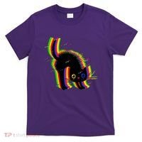 Funny Cute Colorful Glitch Cat T-Shirt thumb 0
