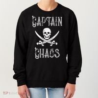 Funny Captain Chaos Retro Pirate Pontoon Boating Women's Sweatshirt thumb 0