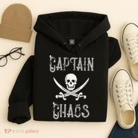 Funny Captain Chaos Retro Pirate Pontoon Boating Hoodie thumb 4