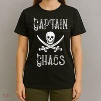 Funny Captain Chaos Retro Pirate Pontoon Boating T-Shirt thumb 4