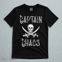 Funny Captain Chaos Retro Pirate Pontoon Boating T-Shirt thumb 5