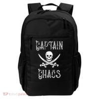 Funny Captain Chaos Retro Pirate Pontoon Boating Backpack thumb 0