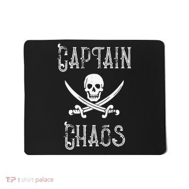 Funny Captain Chaos Retro Pirate Pontoon Boating Mousepad