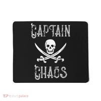 Funny Captain Chaos Retro Pirate Pontoon Boating Mousepad thumb 0