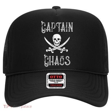 Funny Captain Chaos Retro Pirate Pontoon Boating Hat
