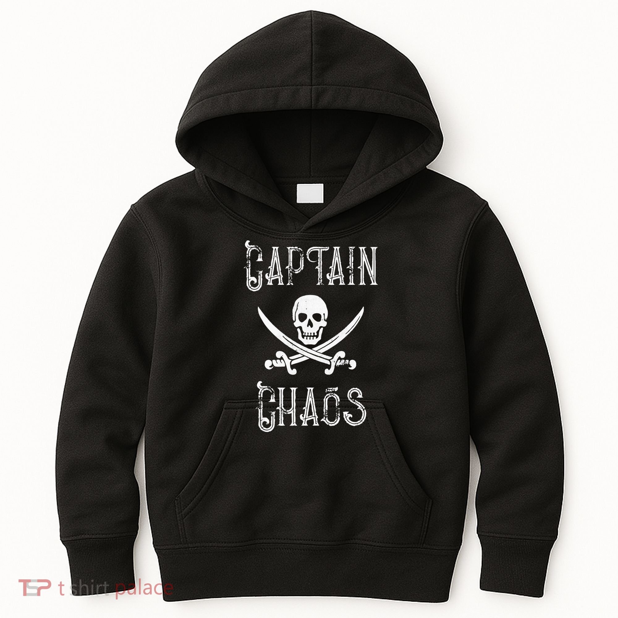 Funny Captain Chaos Retro Pirate Pontoon Boating Kids Hoodie
