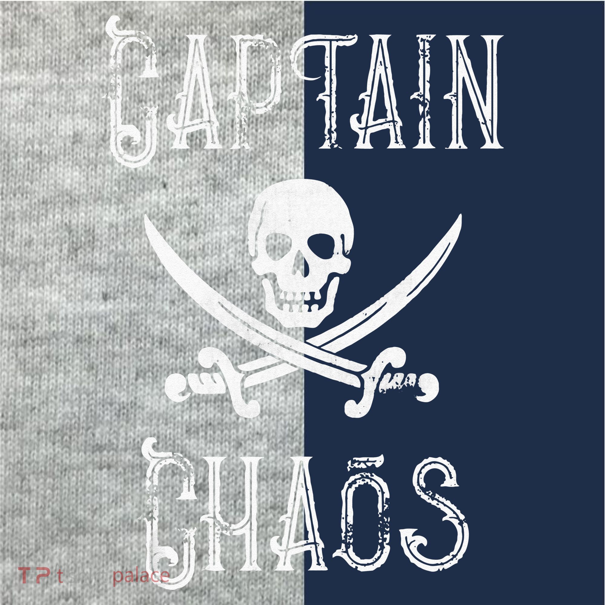Funny Captain Chaos Retro Pirate Pontoon Boating Kids Colorblock Raglan Jersey