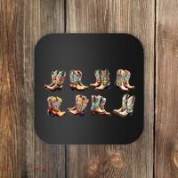 Floral Cowboy Cowgirl Boots Coaster thumb 0