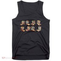 Floral Cowboy Cowgirl Boots Tank Top thumb 0