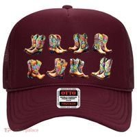 Floral Cowboy Cowgirl Boots Hat thumb 0
