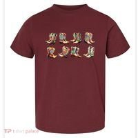 Floral Cowboy Cowgirl Boots Toddler T-Shirt thumb 0