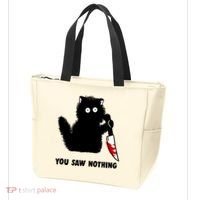 Funny Cat Cat Lovers You Saw Nothing Tote Bag thumb 3