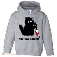 Funny Cat Cat Lovers You Saw Nothing Toddler Hoodie thumb 0