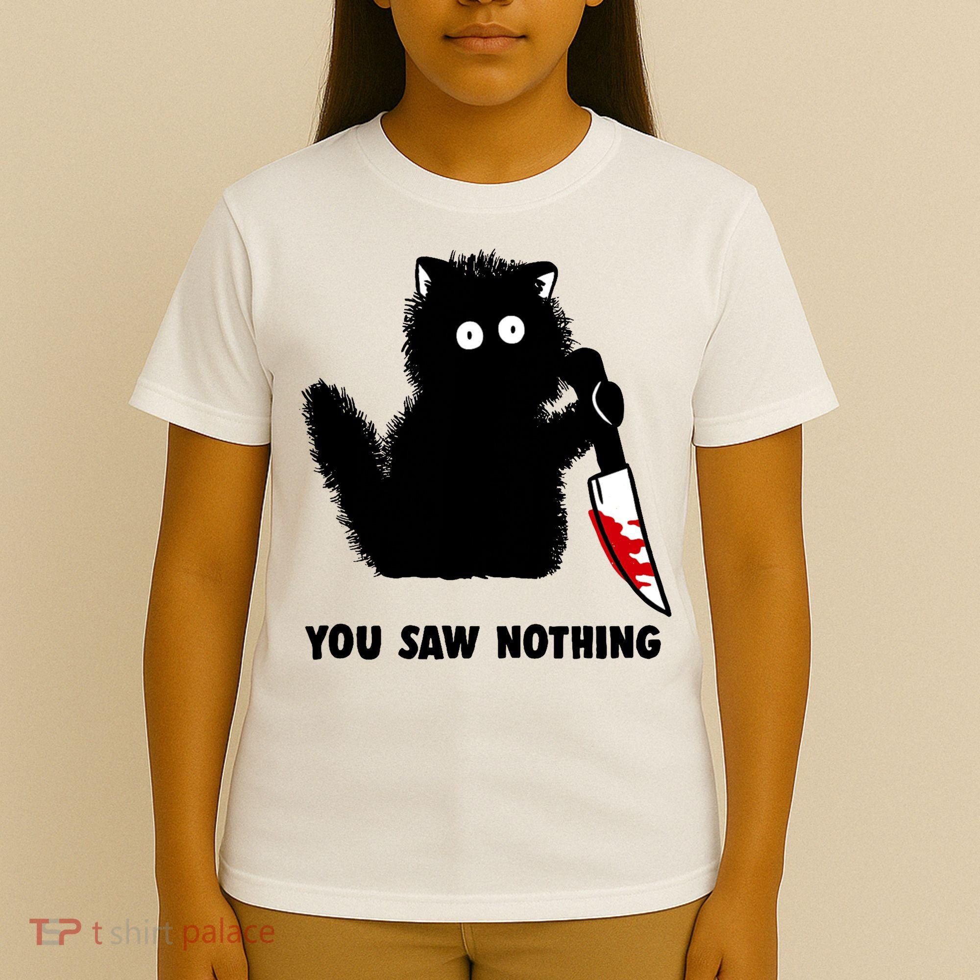 Funny Cat Cat Lovers You Saw Nothing T-Shirt