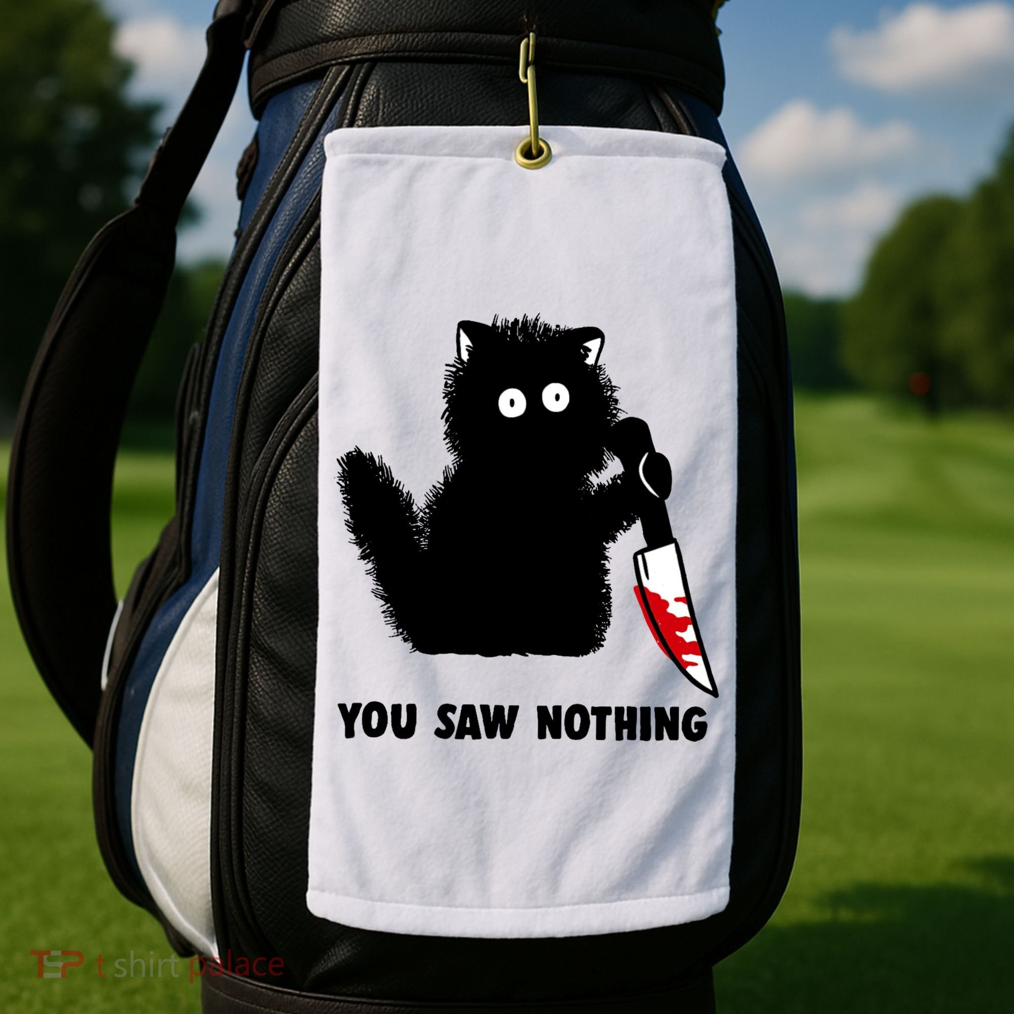 Funny Cat Cat Lovers You Saw Nothing Golf Towel