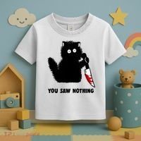 Funny Cat Cat Lovers You Saw Nothing Toddler T-Shirt thumb 3