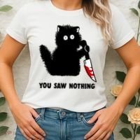 Funny Cat Cat Lovers You Saw Nothing Women's T-Shirt thumb 2