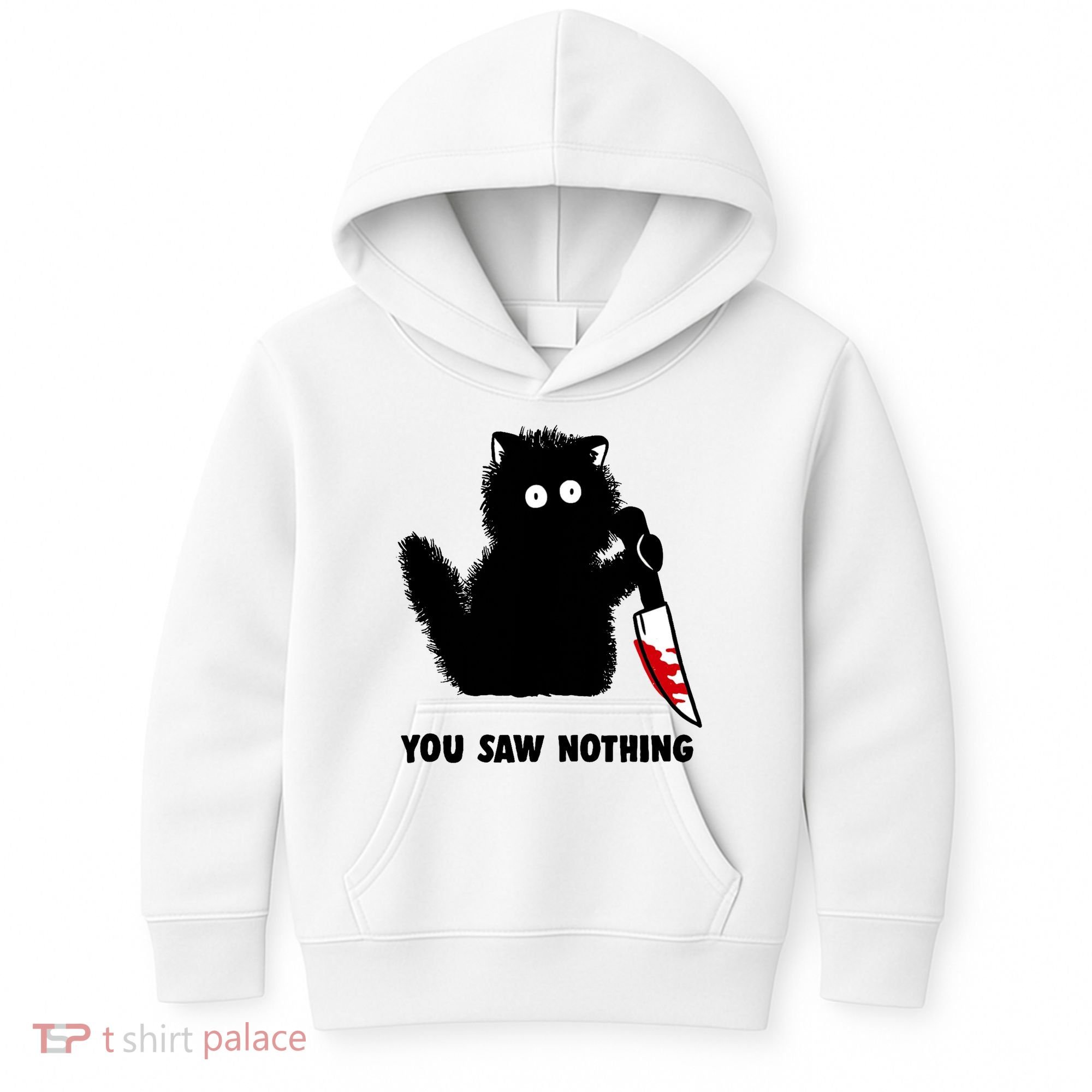 Funny Cat Cat Lovers You Saw Nothing Kids Hoodie