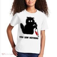 Funny Cat Cat Lovers You Saw Nothing Kids T-Shirt thumb 2