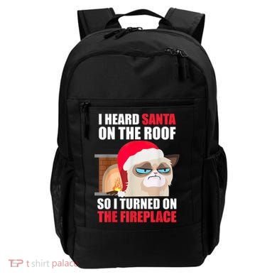 Funny Christmas Cat Hates Santa Grumpy Annoyed Cats Backpack