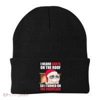 Funny Christmas Cat Hates Santa Grumpy Annoyed Cats Beanie thumb 0