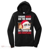 Funny Christmas Cat Hates Santa Grumpy Annoyed Cats Women's Hoodie thumb 0