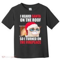 Funny Christmas Cat Hates Santa Grumpy Annoyed Cats Toddler T-Shirt thumb 0