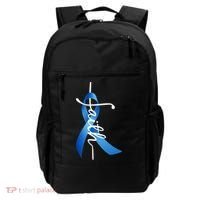 Faith Colon Cancer Cross Ribbon Backpack thumb 0