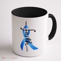 Faith Colon Cancer Cross Ribbon Coffee Mug thumb 1