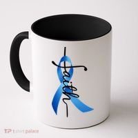 Faith Colon Cancer Cross Ribbon Coffee Mug thumb 0