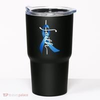 Faith Colon Cancer Cross Ribbon Tumbler thumb 0