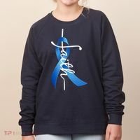 Faith Colon Cancer Cross Ribbon Women's Sweatshirt thumb 0